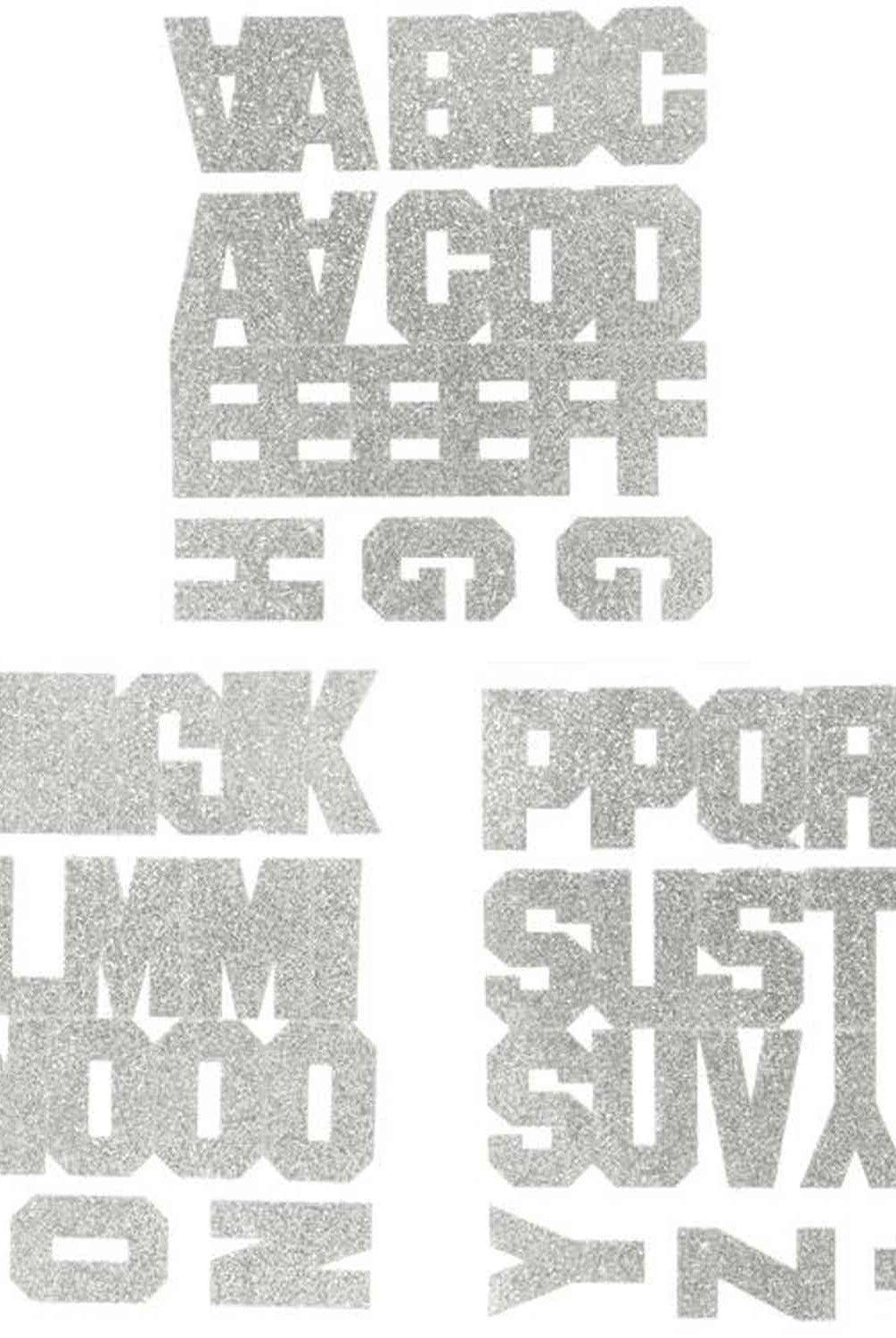 Shop For 1.5" Silver Glitter Letter Stickers (Asst)
