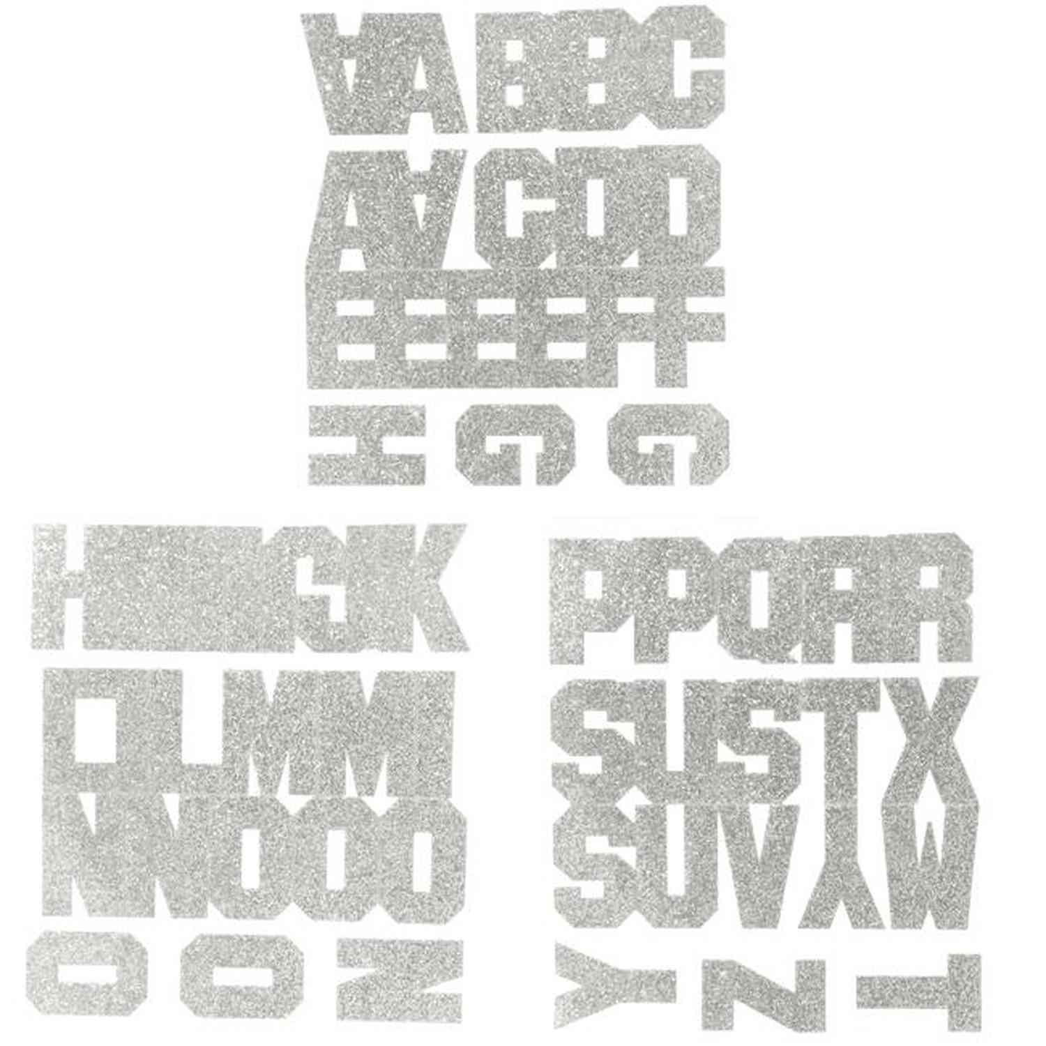 Shop For 1.5" Silver Glitter Letter Stickers (Asst)