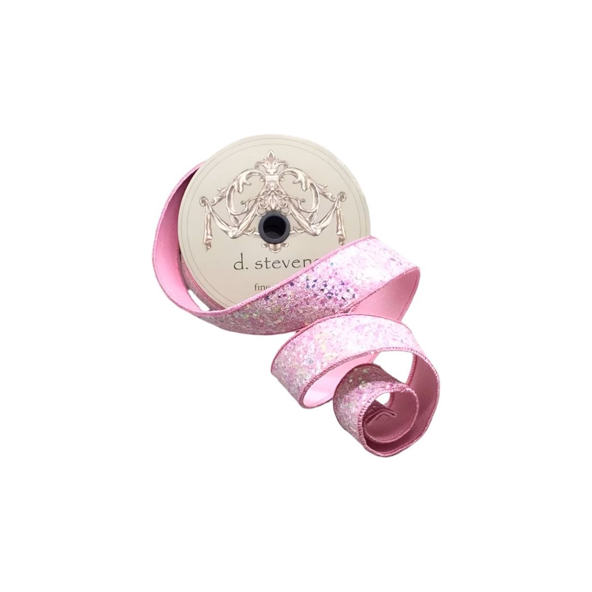 Shop For 1.5" Sugar Plum Glitter Ribbon: Cotton Candy Pink (10 Yards)
