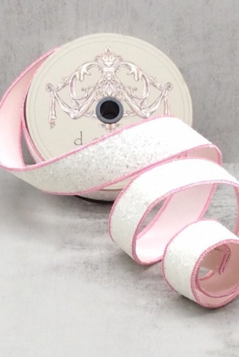 Shop For 1.5" Sugar Plum Glitter Ribbon: Whispy White (10 Yards)