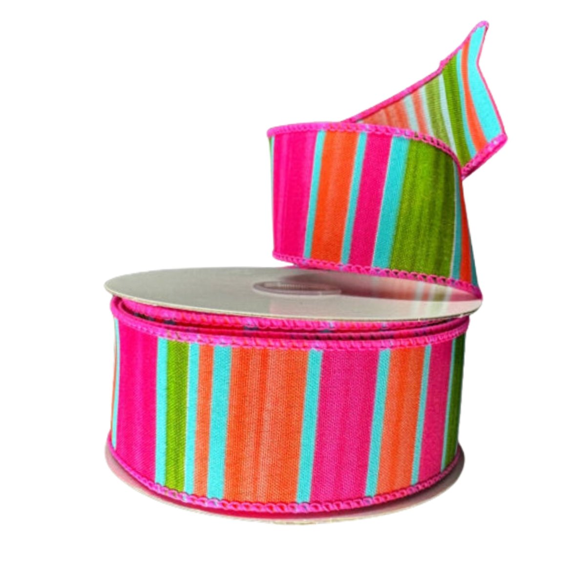 Shop For 1.5" Watercolor Horizontal Stripe Ribbon: Fuchsia (10 Yards)
