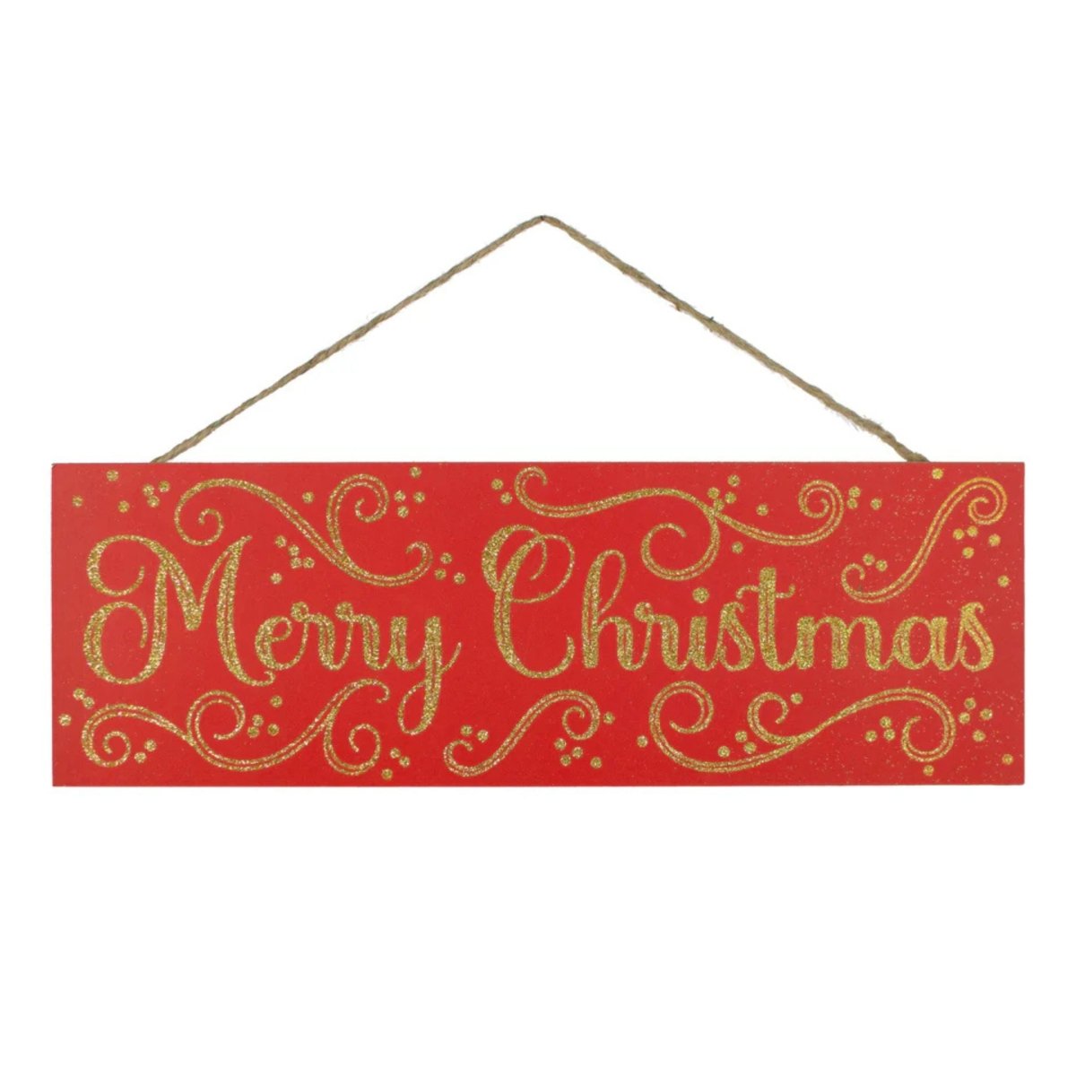 Shop For 15" Wooden Sign: Merry Christmas Red/Gold