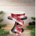 Shop For 1.5" Woven Check Ribbon: Red & White (10 Yards)