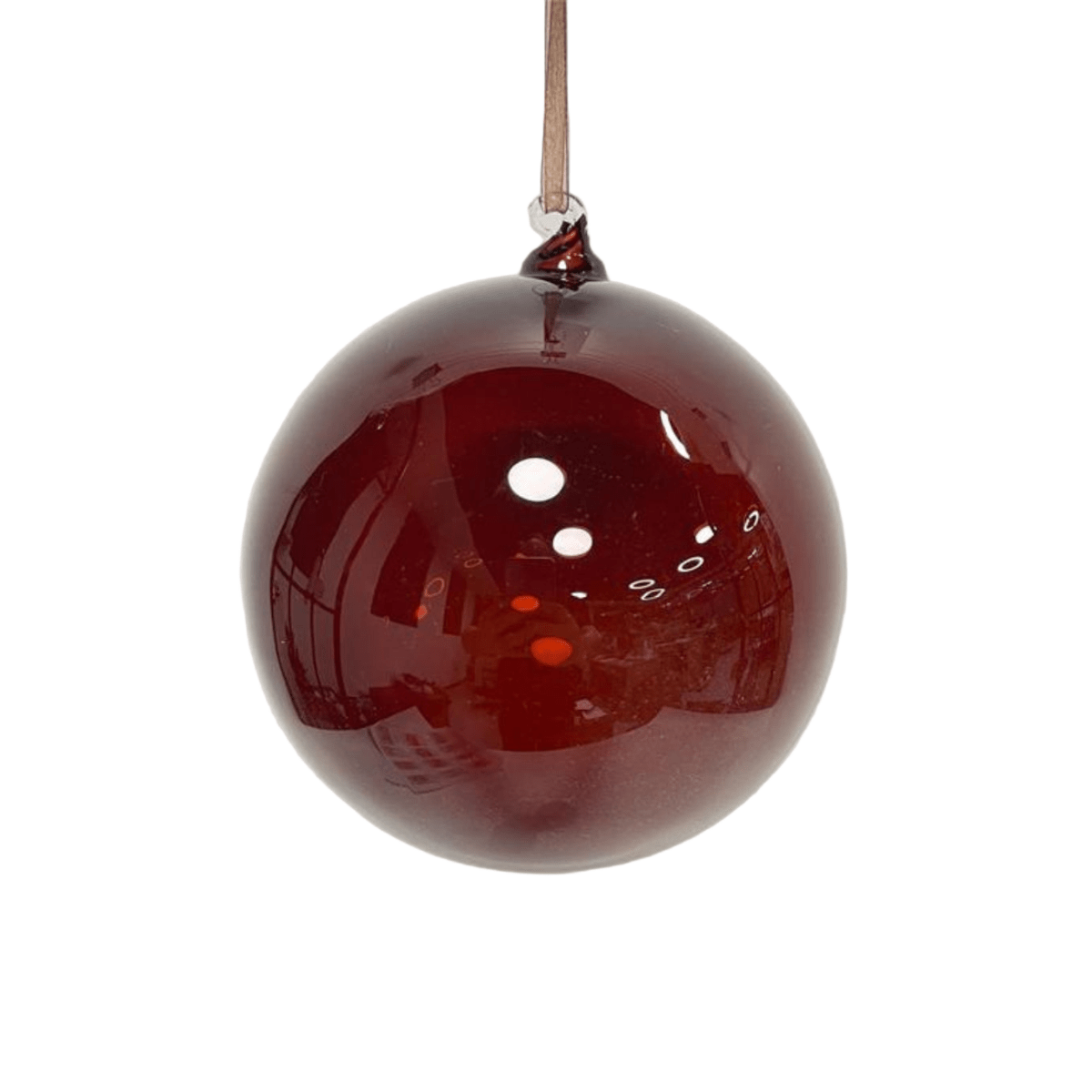 Shop For 150MM Shiny Glass Ball Ornament: Burgundy