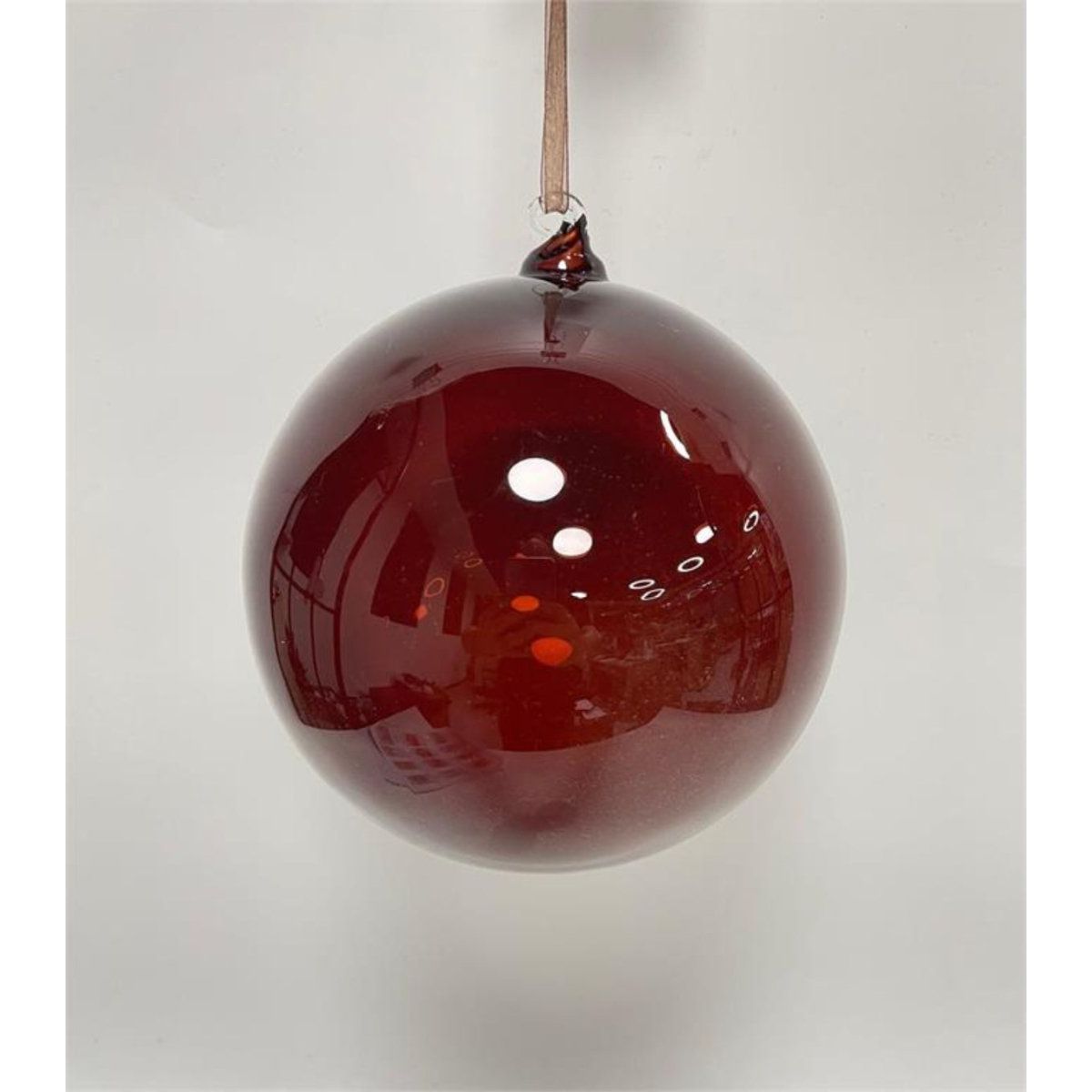 Shop For 150MM Shiny Glass Ball Ornament: Burgundy
