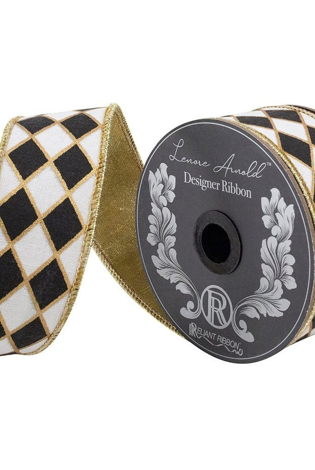 Shop For 1.5in Diamond Elite Metallic Ribbon: Black/White (10 Yards)