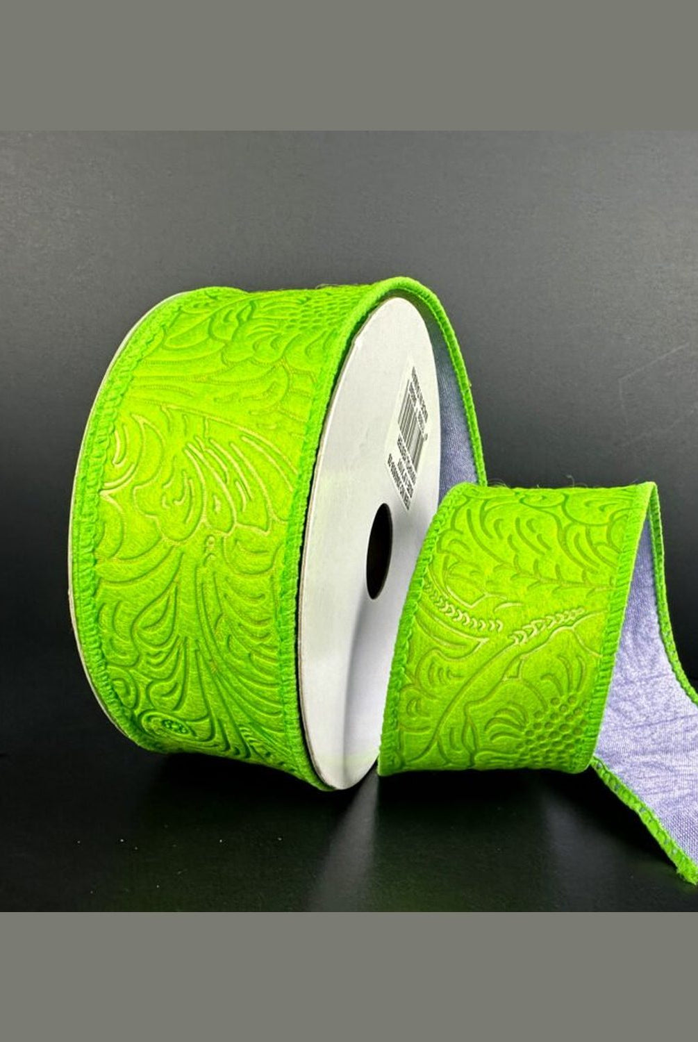 Shop For 1.5in Flower Breeze & Dupioni Ribbon: Lime & Lavender (10 Yards)