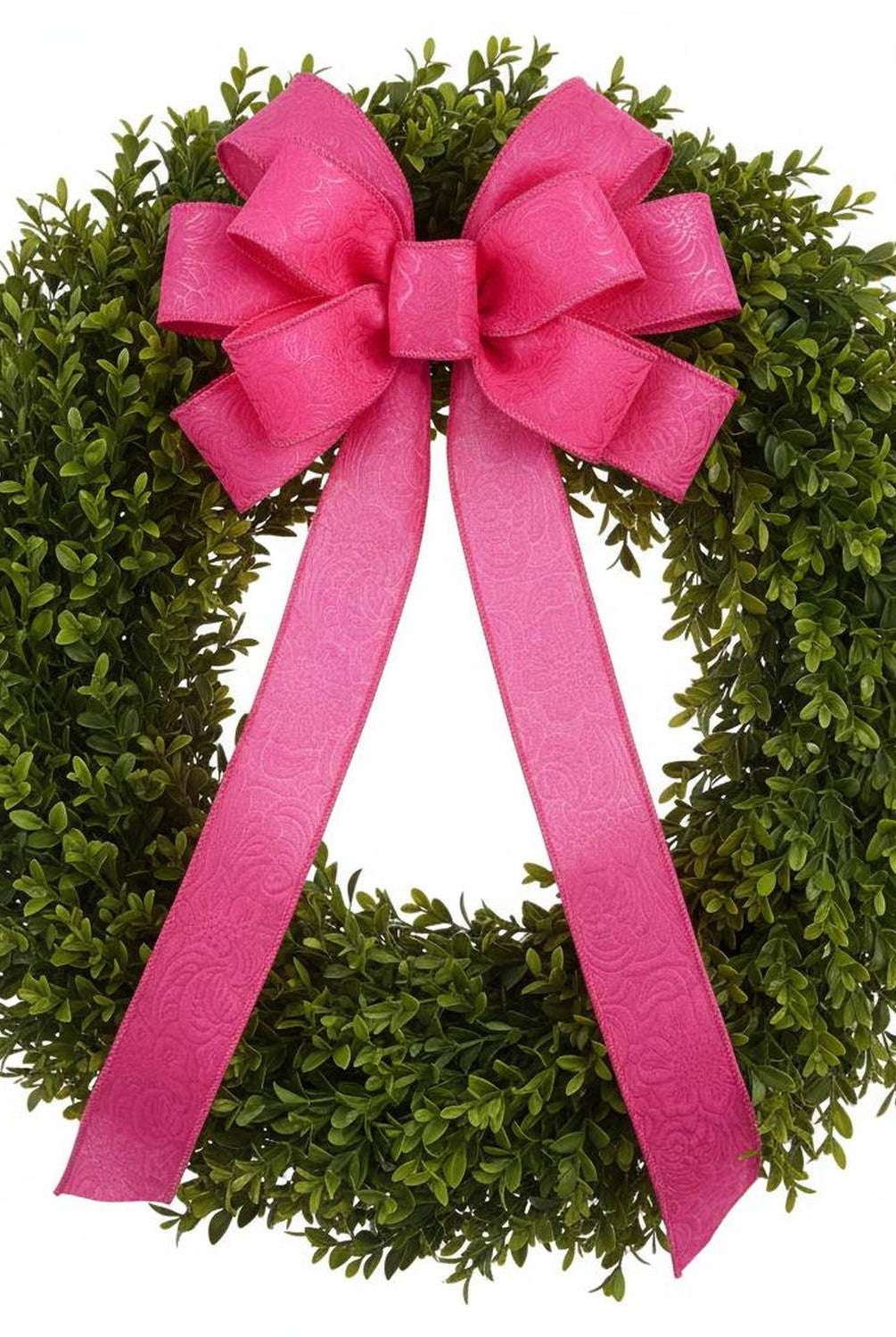 Shop For 1.5in Flower Embossed Ribbon: Hot Pink (10 Yards)