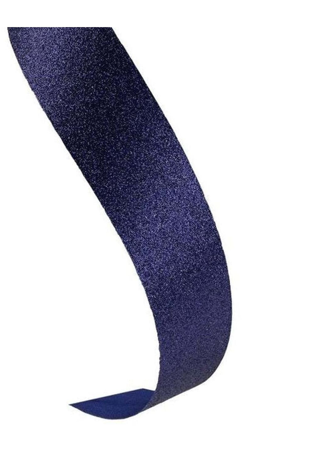 Shop For 1.5in Glitter on Fabric Ribbon: Navy Blue (25 Yards)