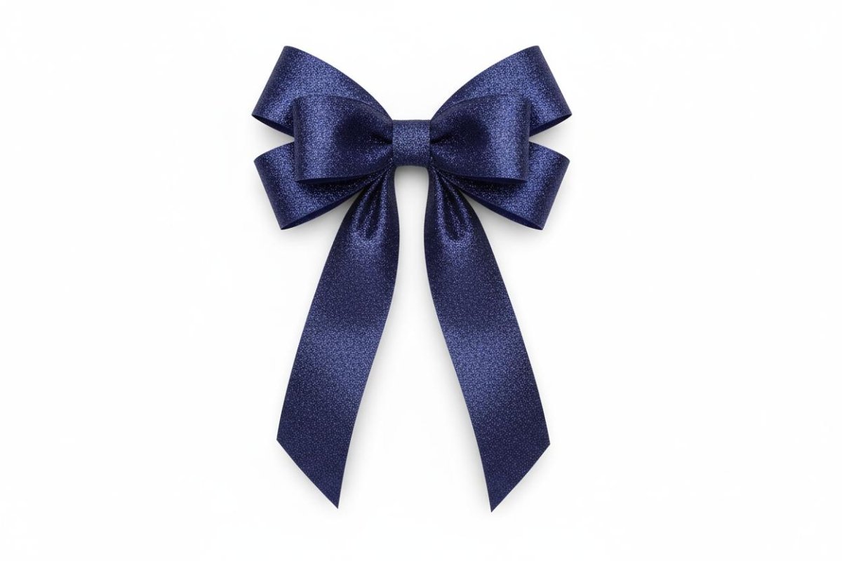 Shop For 1.5in Glitter on Fabric Ribbon: Navy Blue (25 Yards)