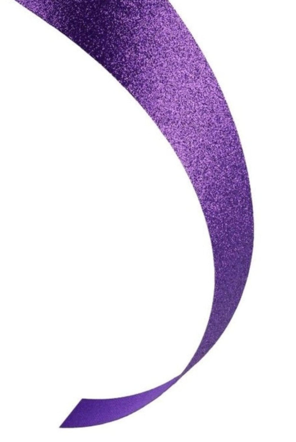 Shop For 1.5in Glitter on Fabric Ribbon: Purple (25 Yards)