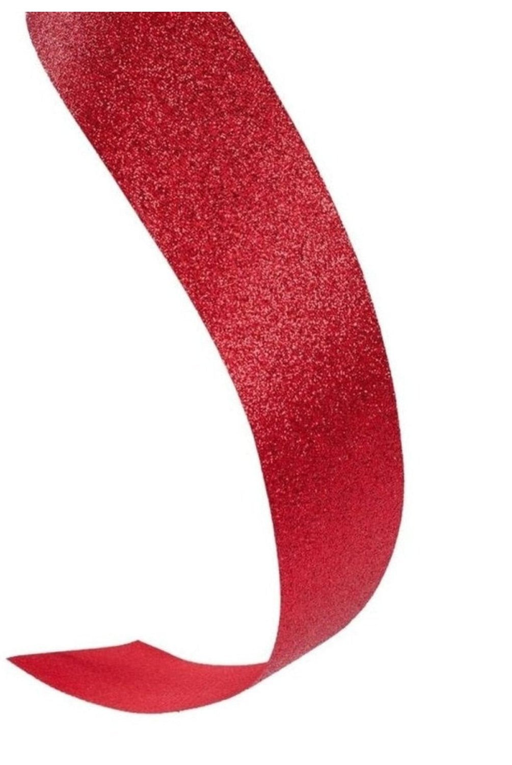 Shop For 1.5in Glitter on Fabric Ribbon: Red (25 Yards)