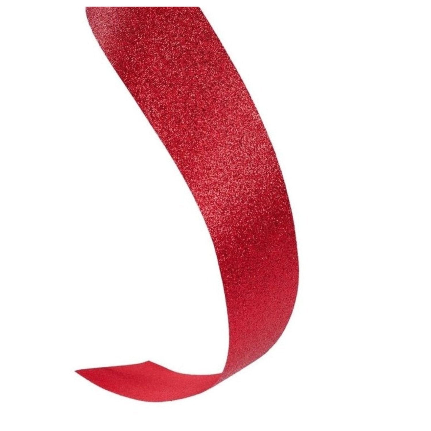 Shop For 1.5in Glitter on Fabric Ribbon: Red (25 Yards)