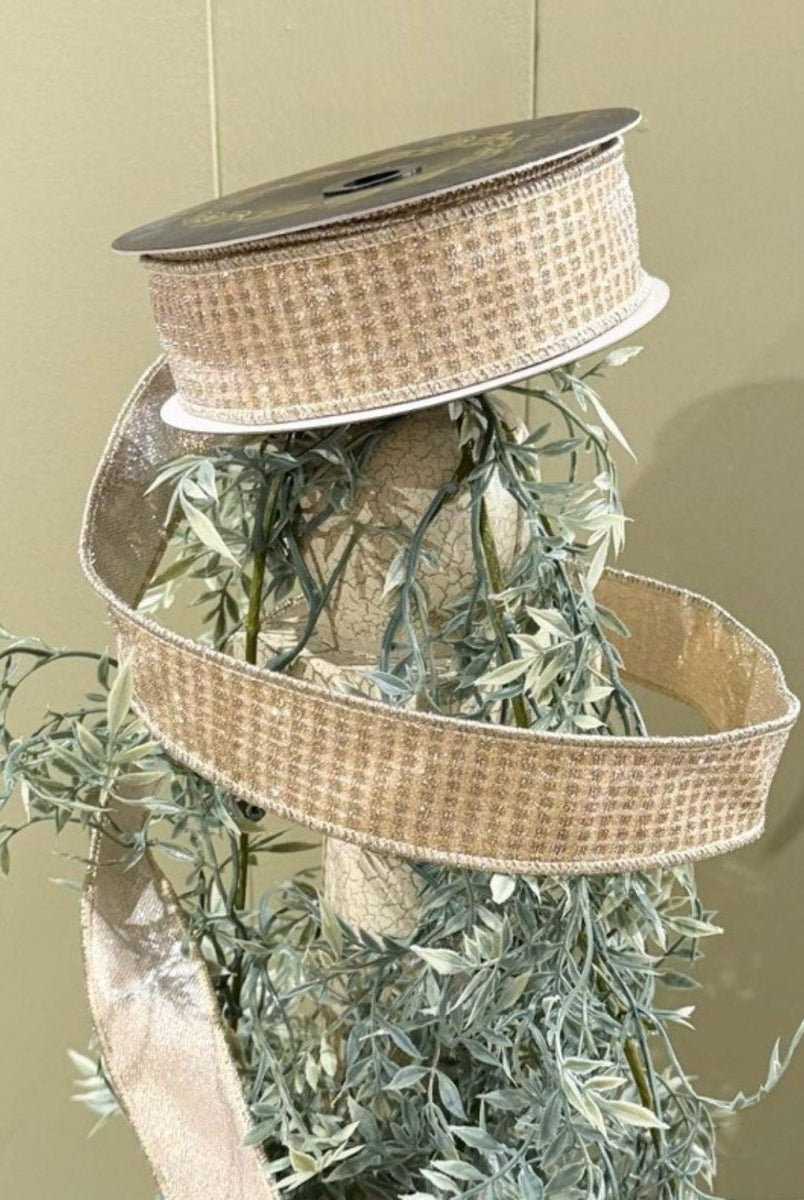 Shop For 1.5in JME Metallic Square Trim Dupion Gold Ribbon (10 Yards)