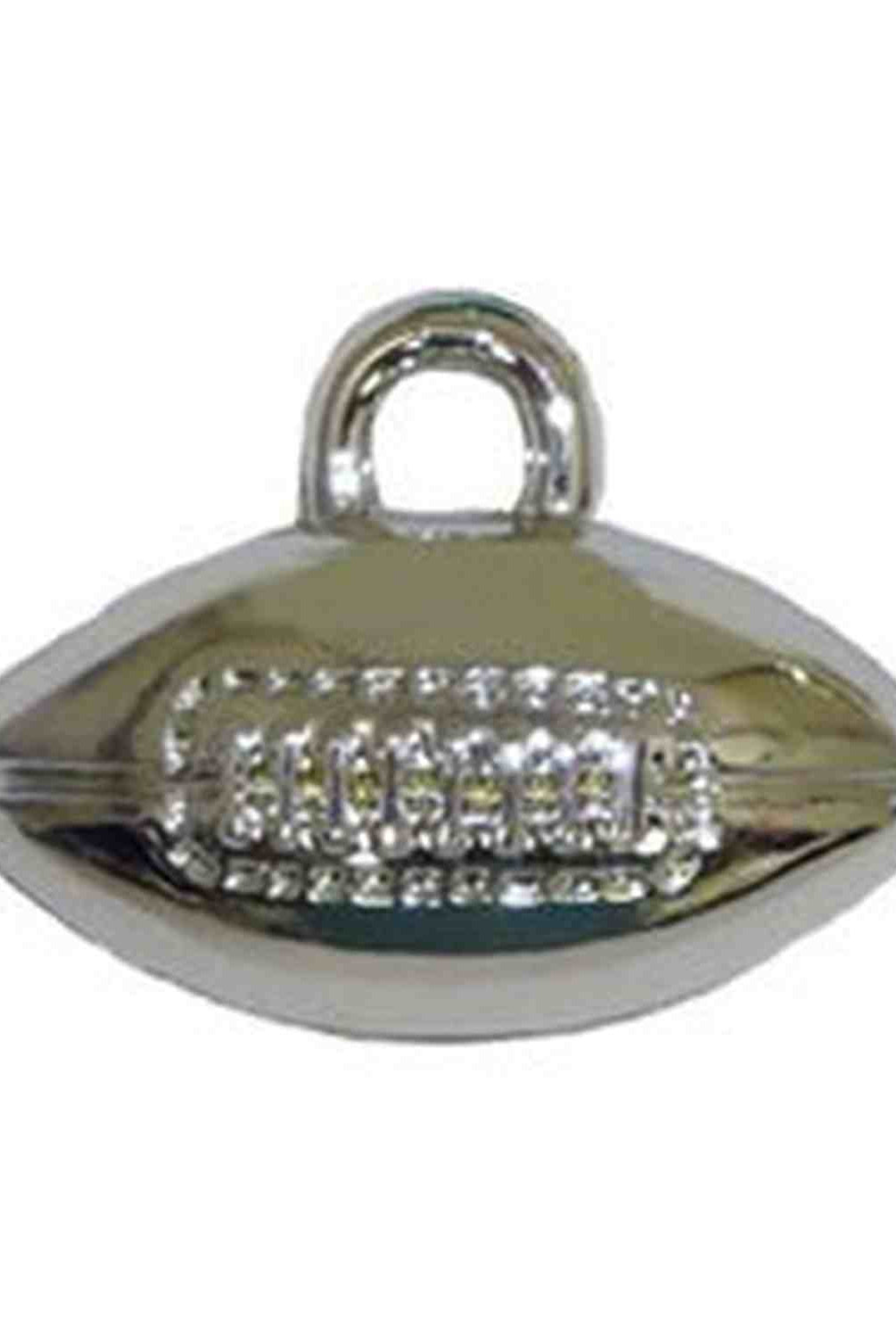 Shop For 1.5in Metallic Silver Football Charm