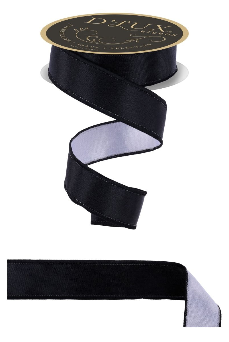 Shop For 1.5in Satin Fused Ribbon: Black/White (10 Yards)