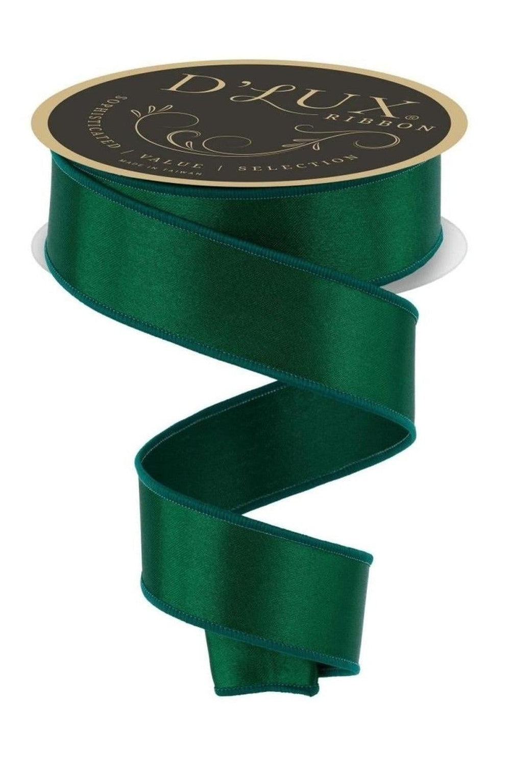 1.5in Satin Fused Ribbon: Emerald Green (10 Yards)