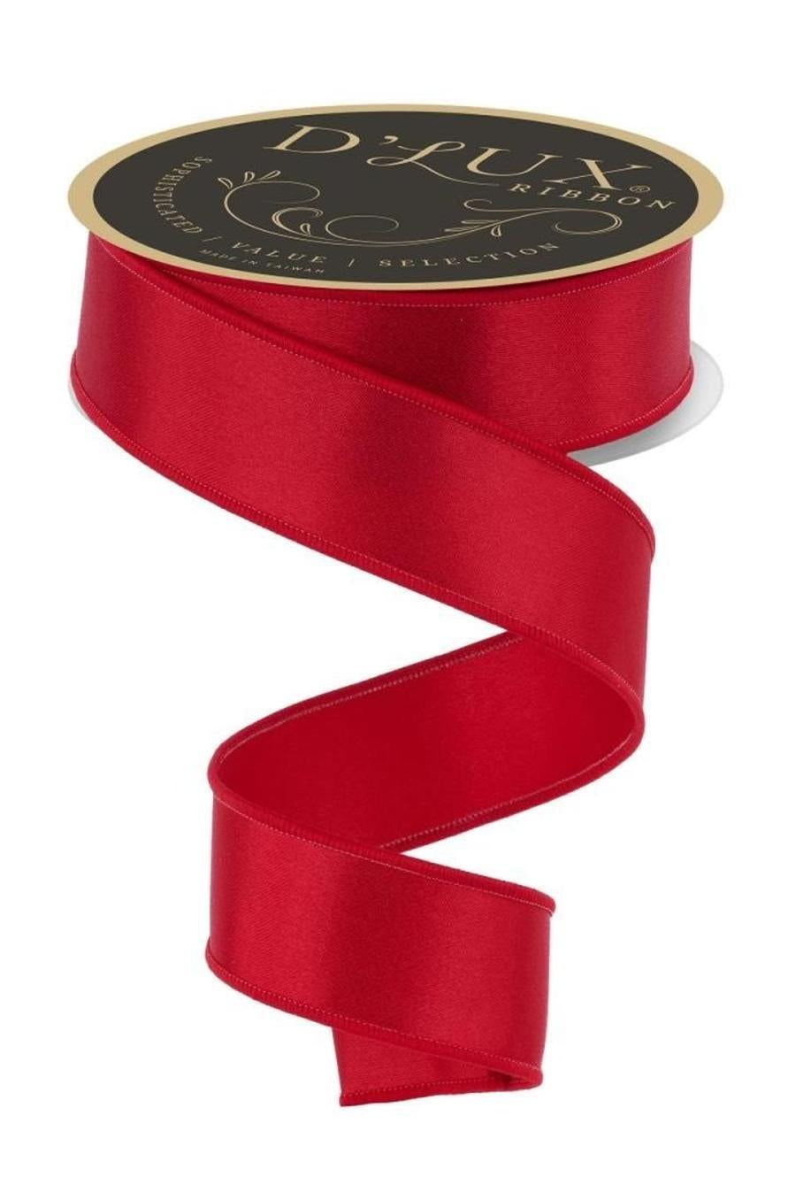 1.5in Satin Fused Ribbon: Red (10 Yards)