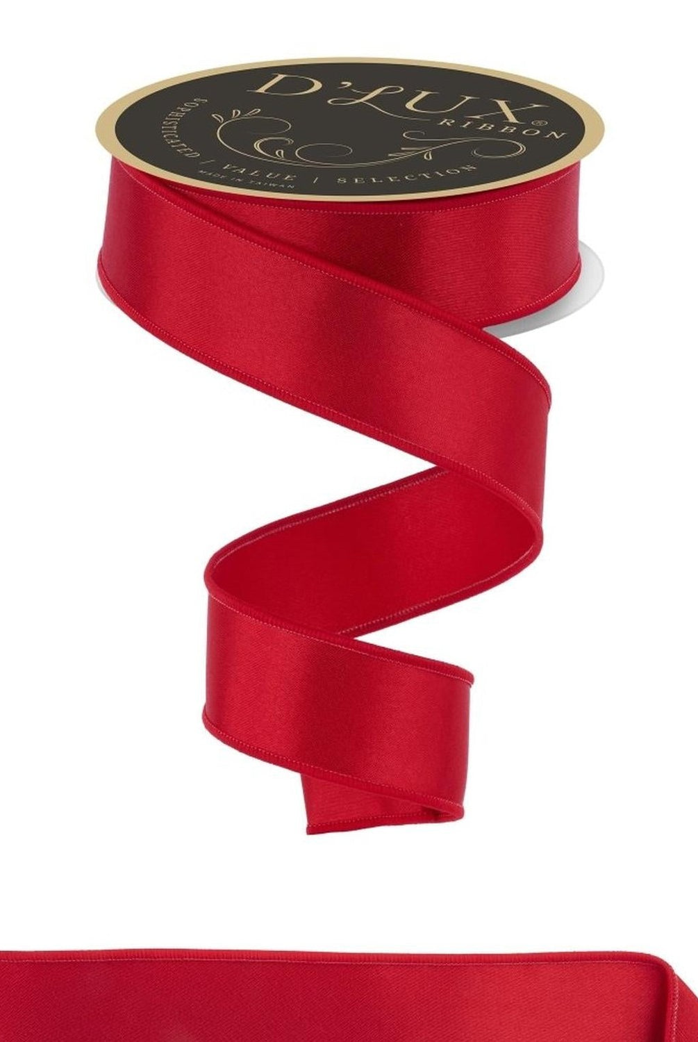 1.5in Satin Fused Ribbon: Red (10 Yards)
