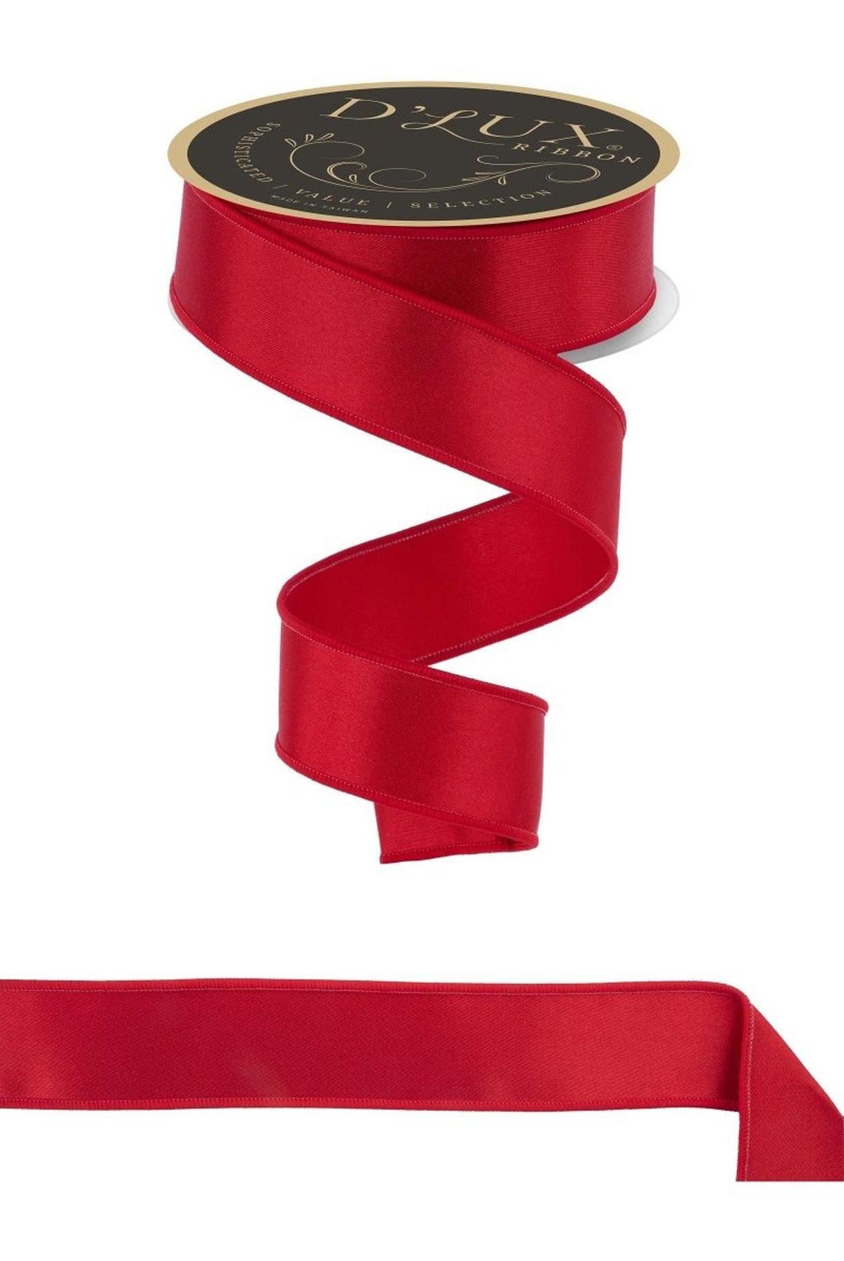 1.5in Satin Fused Ribbon: Red (10 Yards)