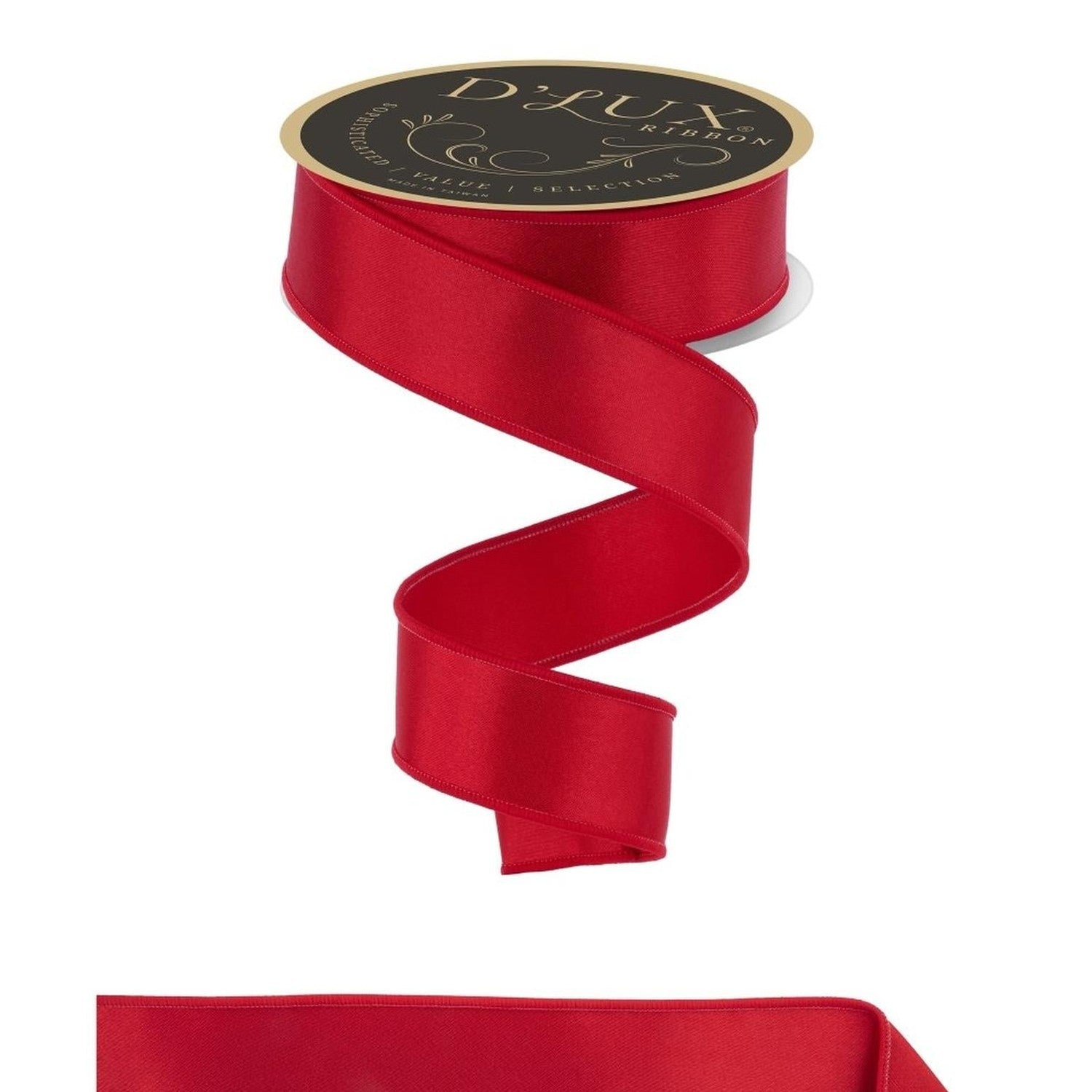 1.5in Satin Fused Ribbon: Red (10 Yards)