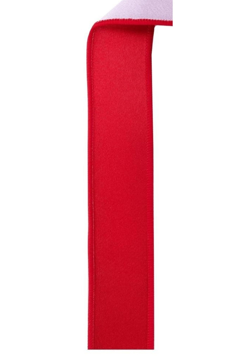 1.5in Satin Fused Ribbon: Red/White (10 Yards)