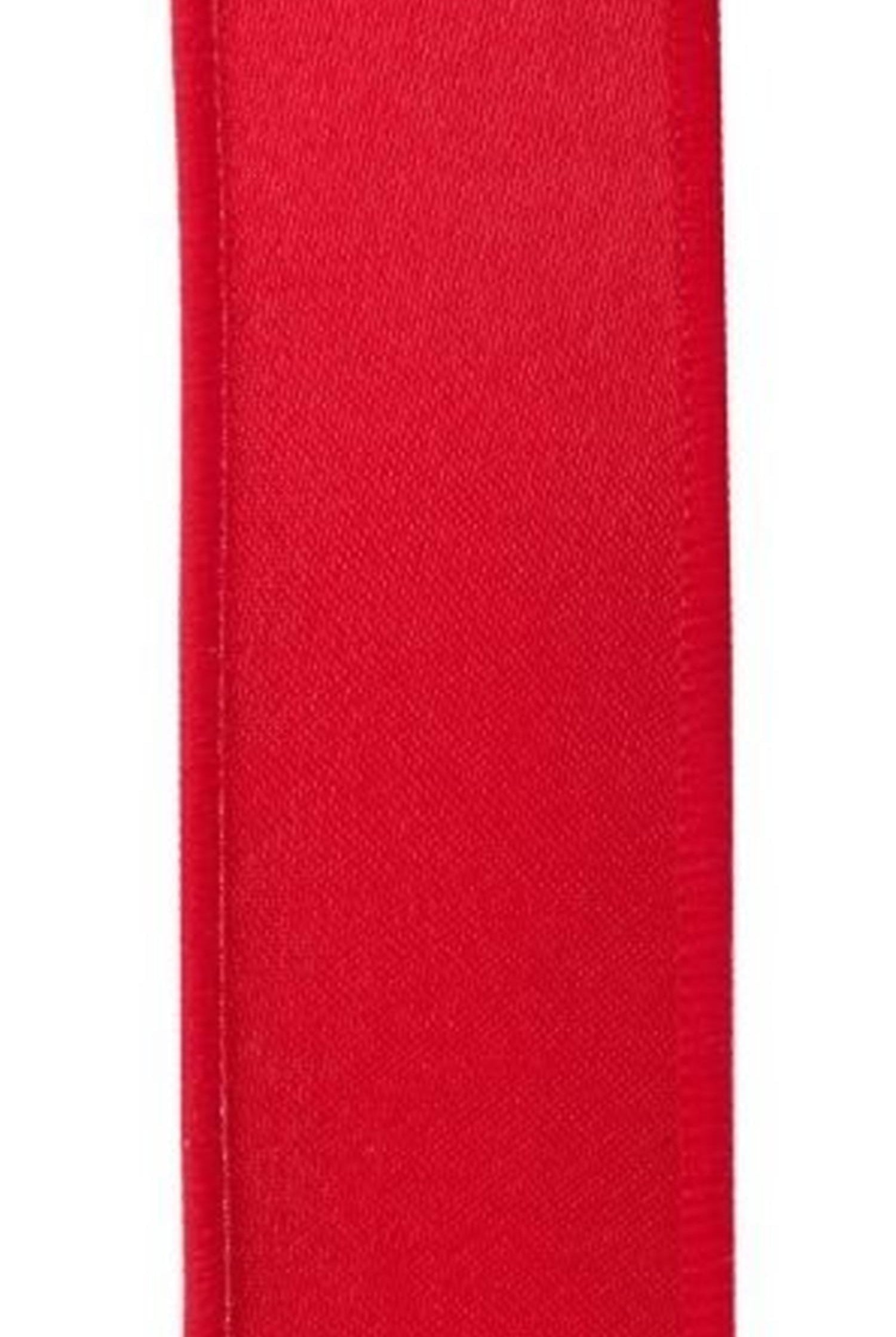 1.5in Satin Fused Ribbon: Red/White (10 Yards)