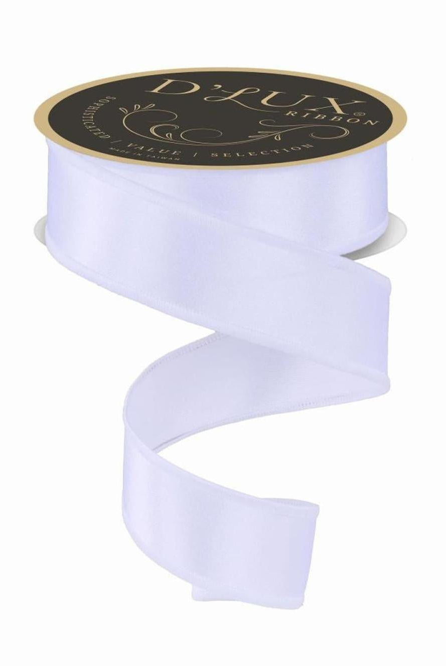 1.5in Satin Fused Ribbon: White (10 Yards)
