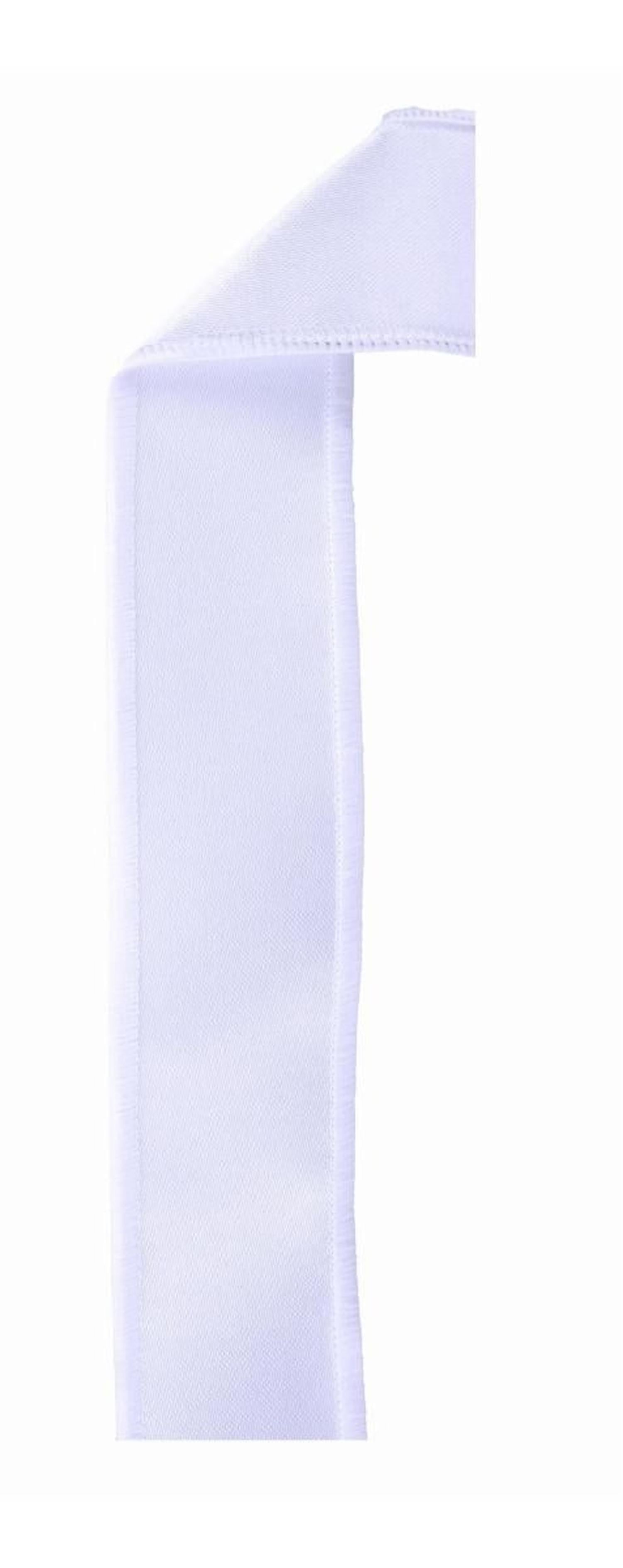 1.5in Satin Fused Ribbon: White (10 Yards)