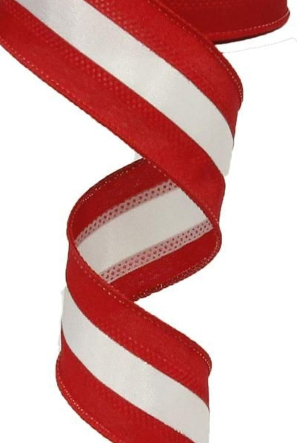 Shop For 1.5in Satin Team Stripe Ribbon: Red & White (10 Yards)
