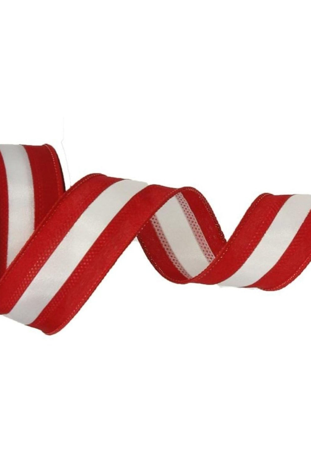Shop For 1.5in Satin Team Stripe Ribbon: Red & White (10 Yards)