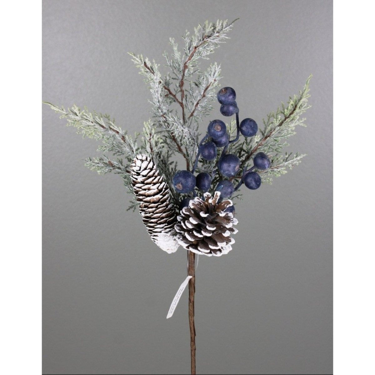 Shop For 15in Snow Cedar Berry Pinecone Pick