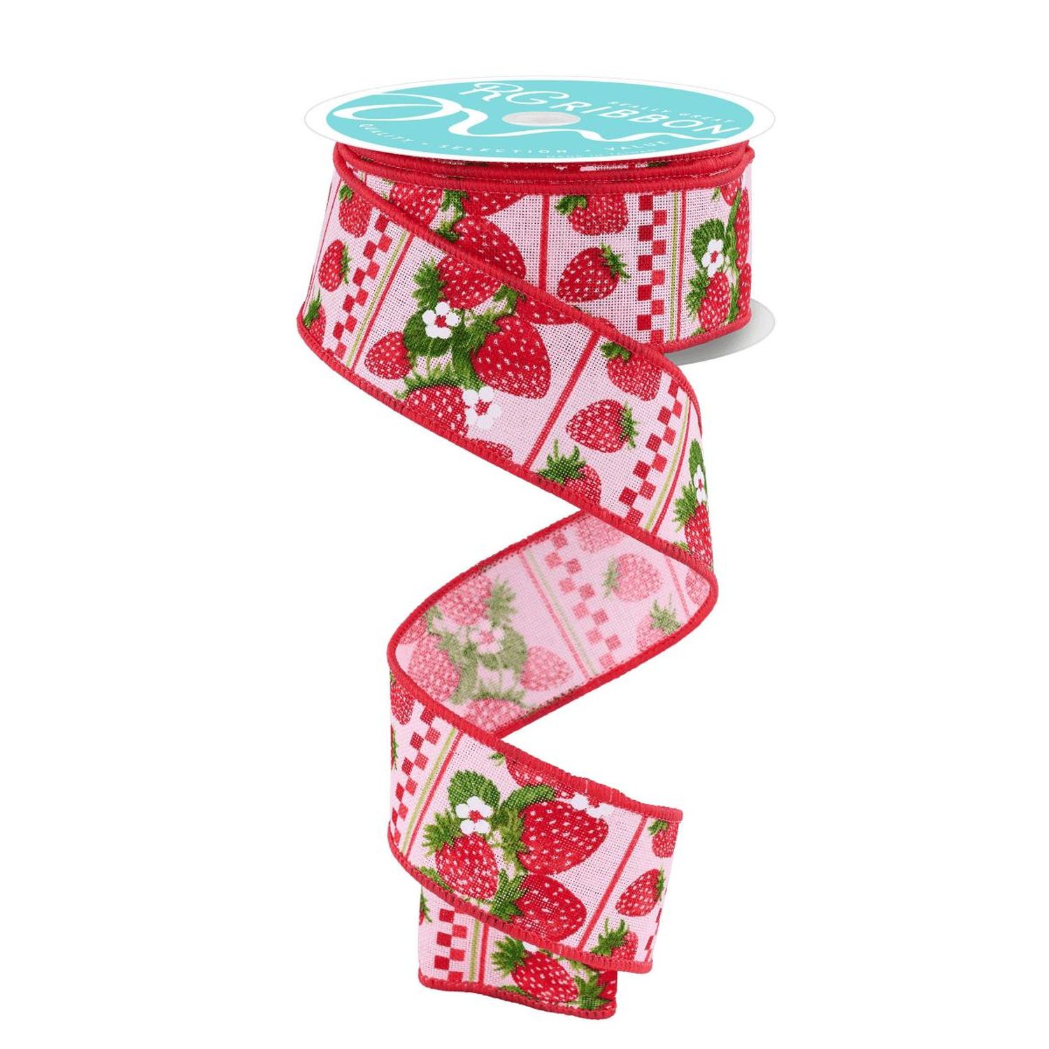 Shop For 1.5in Strawberries Ribbon: Pink (10 Yards)