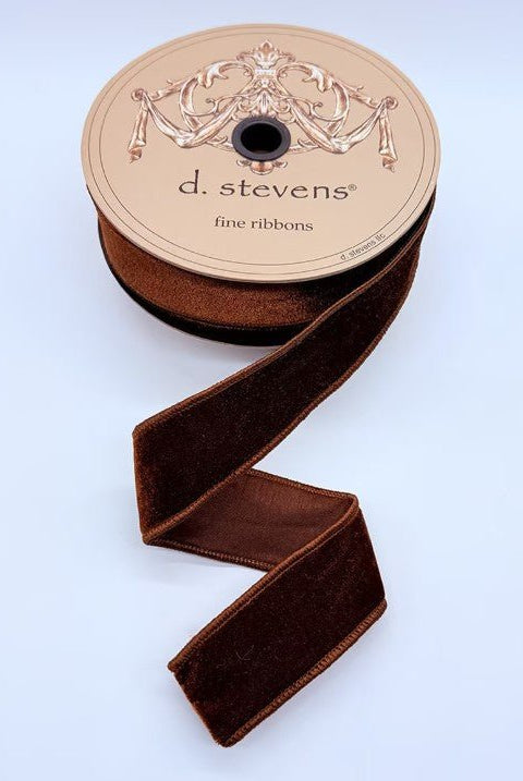 Shop For 1.5in Velvet Dupion Back Ribbon: Brown (10 Yards)