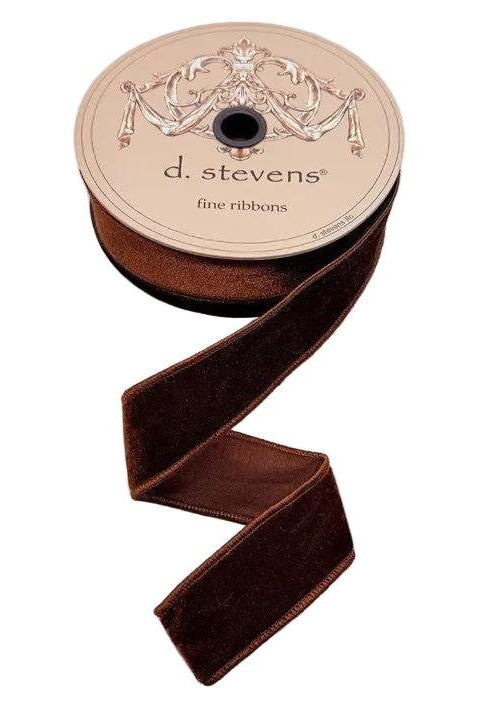 Shop For 1.5in Velvet Dupion Back Ribbon: Brown (10 Yards)