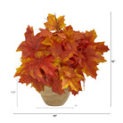 Shop For 16” Autumn Maple Leaf Artificial Plant in Planter