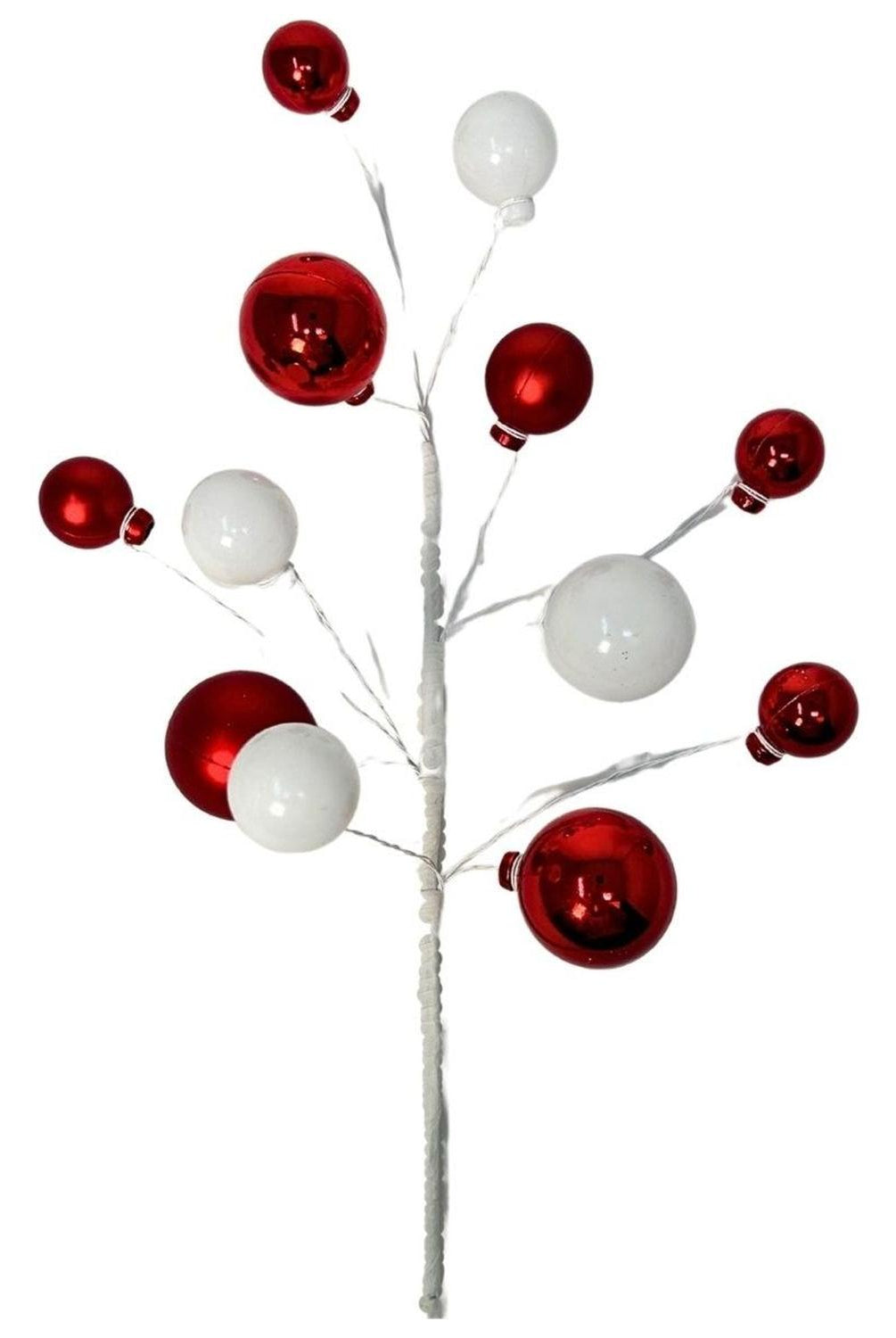 16" Elegant Ball Pick: Red/White