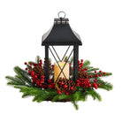 Shop For 16" Holiday Berries, Pinecones and Greenery Lantern