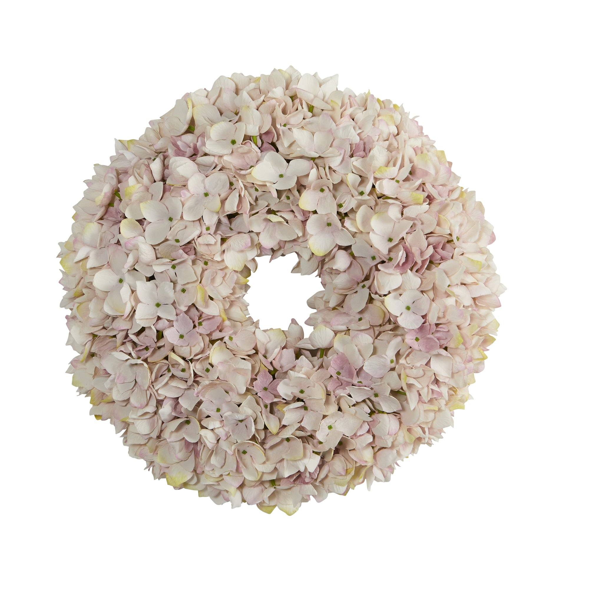 Shop For 16” Hydrangea Artificial Wreath Pink & White Shades