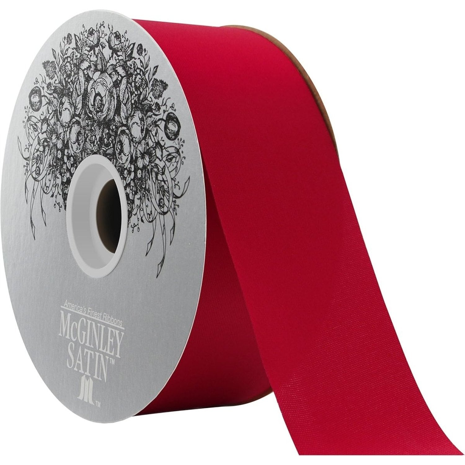 Shop For 16 McGinley Satin Acetate Ribbon Non Wired: Holiday Red (100 Yards)