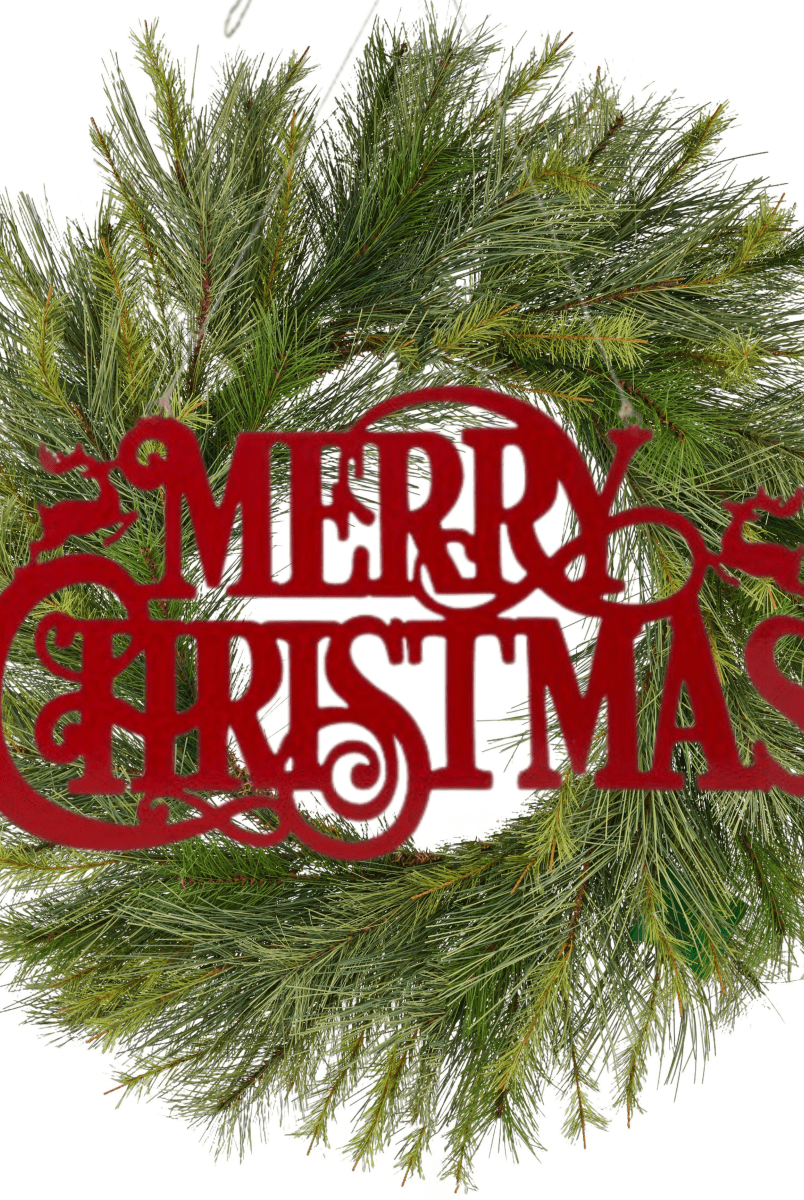 Shop For 16" Metal Merry Christmas Hanger: Red