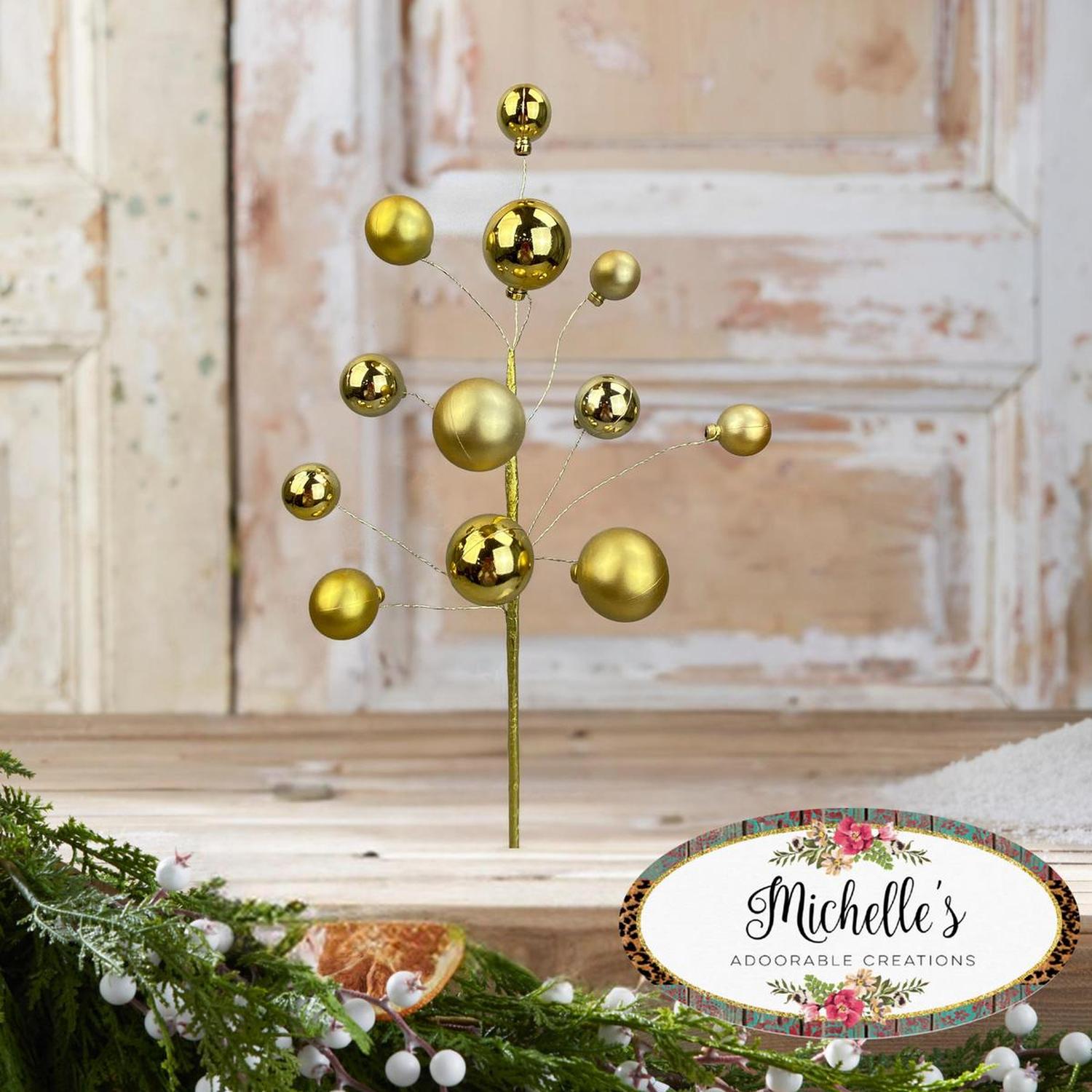 Shop For 16" Ornament Ball Pick: Gold