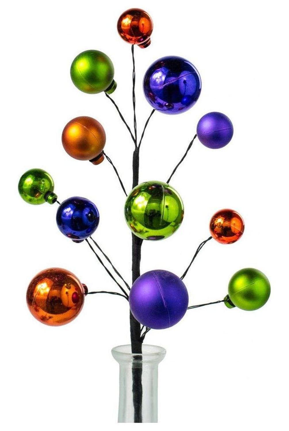 16" Ornament Ball Pick: Orange, Purple, Green