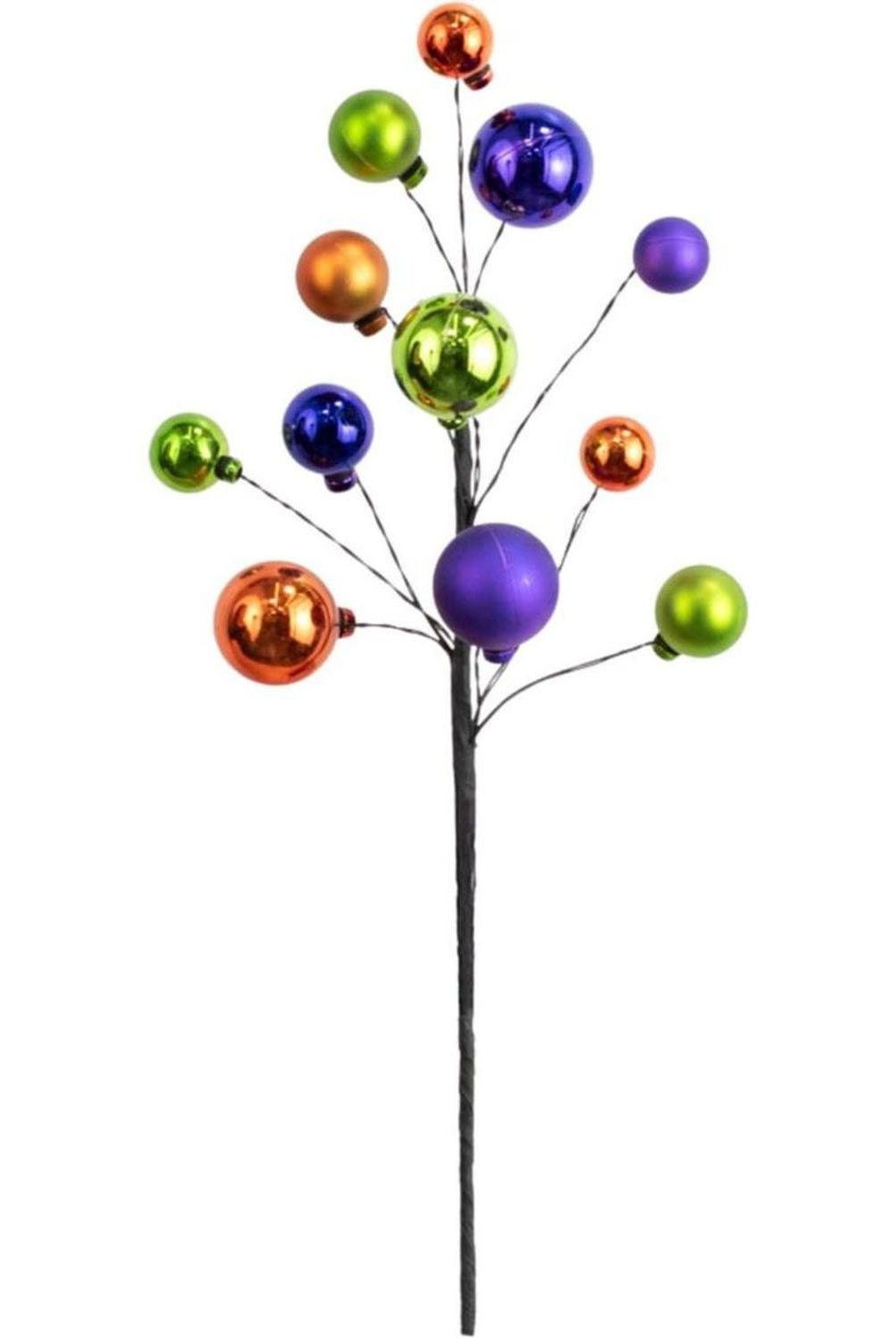 16" Ornament Ball Pick: Orange, Purple, Green