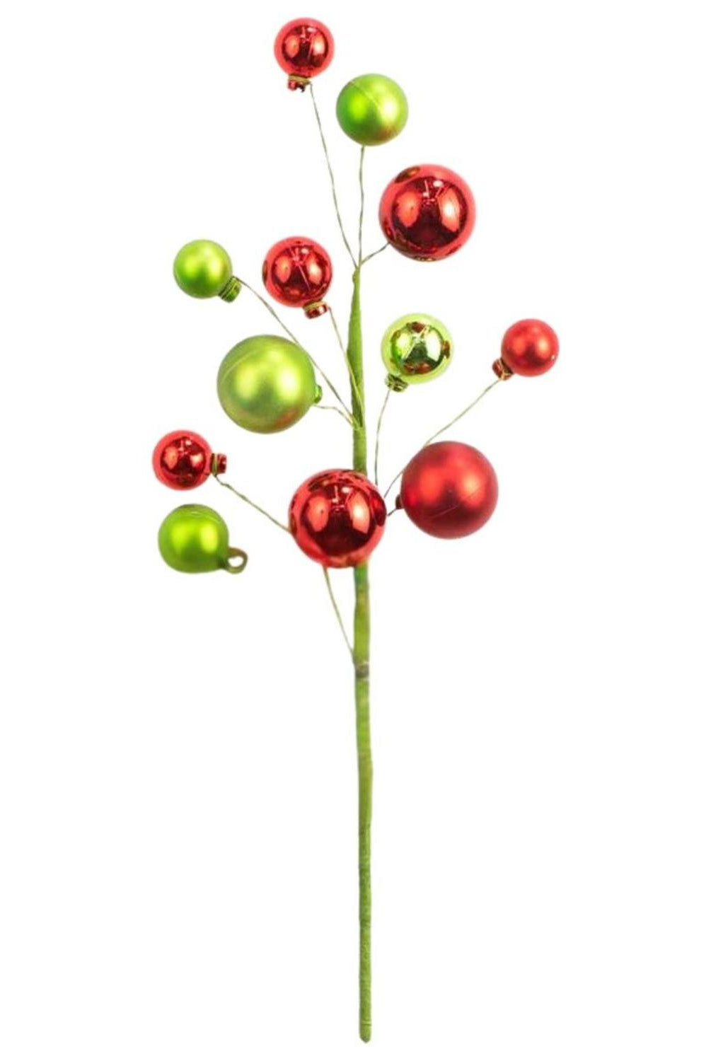16" Ornament Ball Pick: Red & Green