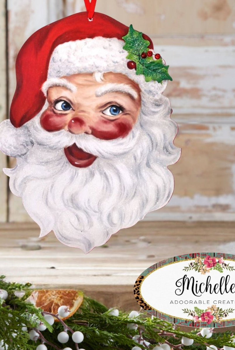 Shop For 16" Retro Santa Head Ornament Wall Piece