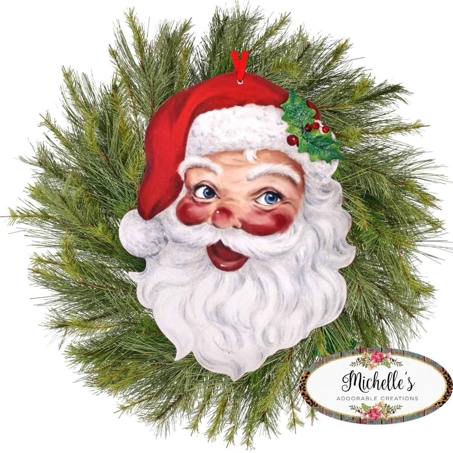 Shop For 16" Retro Santa Head Ornament Wall Piece