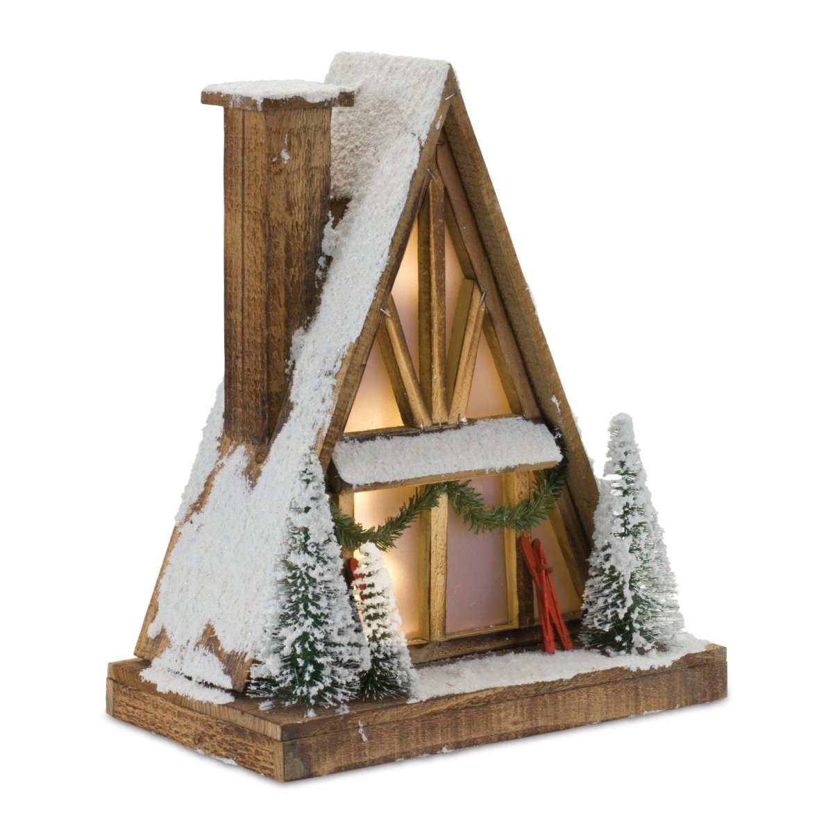 Shop For 16.5" Vintage A - Frame Ski Lodge Lighted Display at Michelle's aDOORable Creations