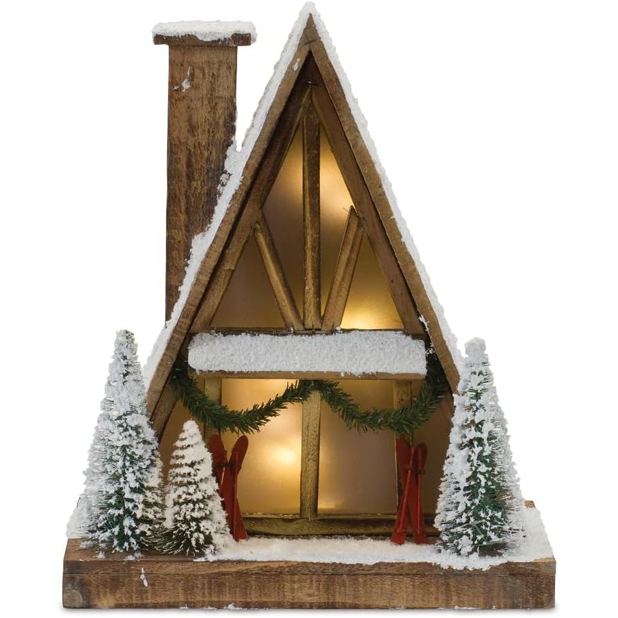 Shop For 16.5" Vintage A - Frame Ski Lodge Lighted Display at Michelle's aDOORable Creations