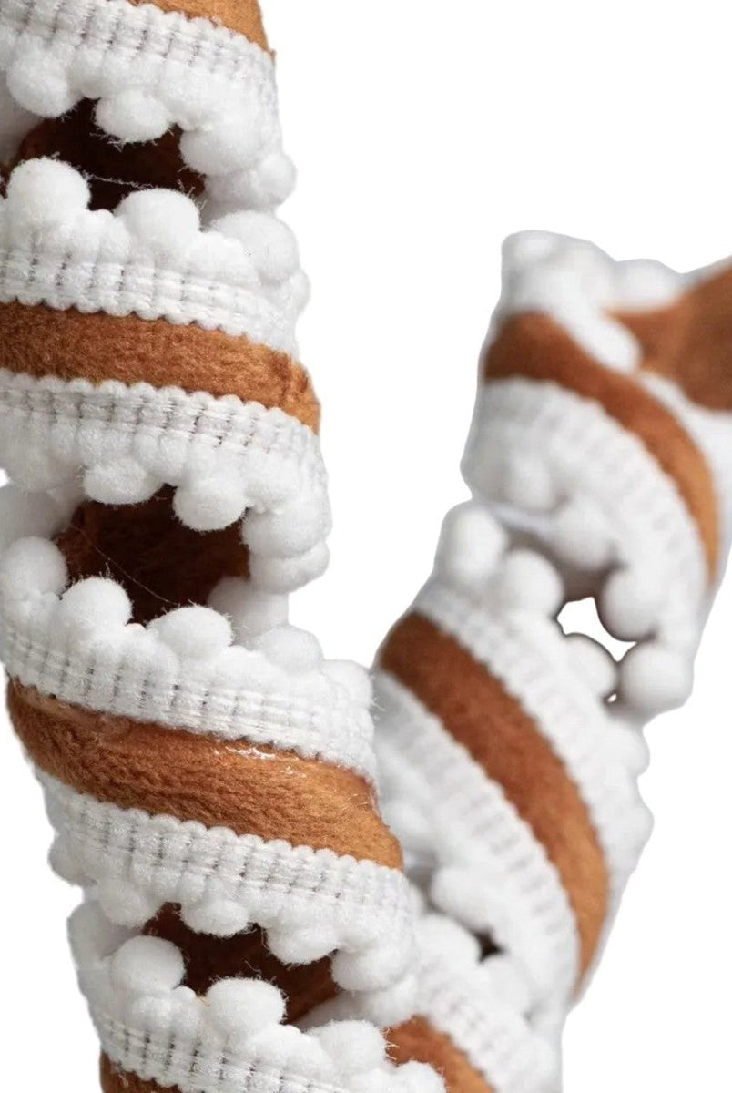 Shop For 16in Gingerbread & Pom - Poms Curly Spray